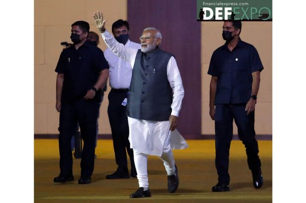 Glimpses from the inaugural ceremony of 12th DefExpo graced by Prime Minister Narendra Modi in Gandhinagar, Gujarat. (Photo: Ministry of Defence)