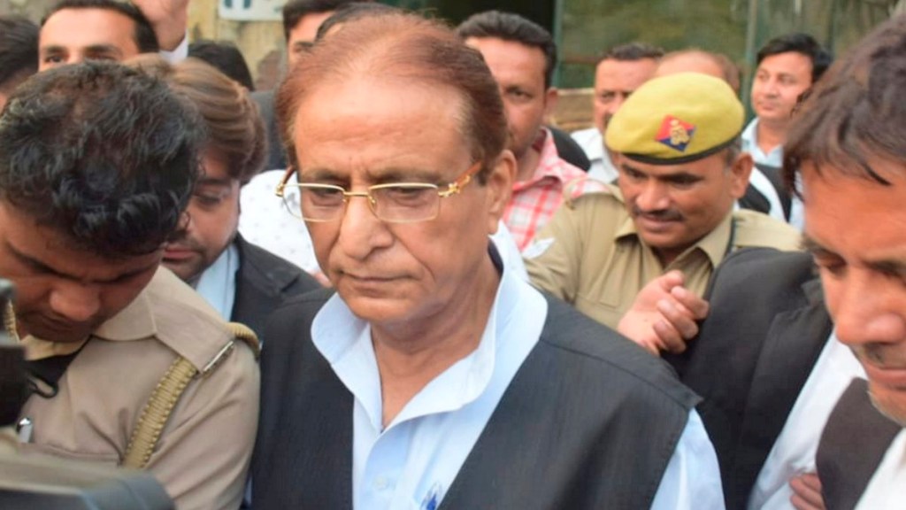Samajwadi Party leader Azam Khan leaves from session court, in Rampur, Thursday on Oct. 27, 2022. (PTI Photo) Samajwadi Party leader Azam Khan leaves from session court, in Rampur, Thursday on Oct. 27, 2022. (PTI Photo)