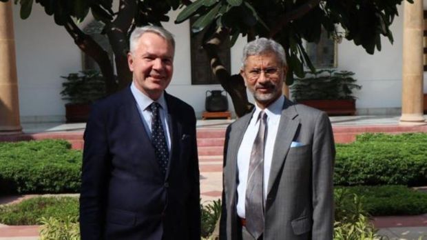 Pekka Haavisto with S Jaishankar
