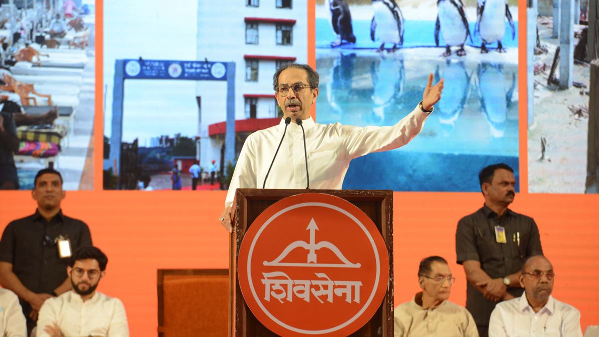 Uddhav Thackeray addressing a gathering in Mumbai. (Express Photo | File)
Uddhav Thackeray addressing a gathering in Mumbai. (Express Photo | File)