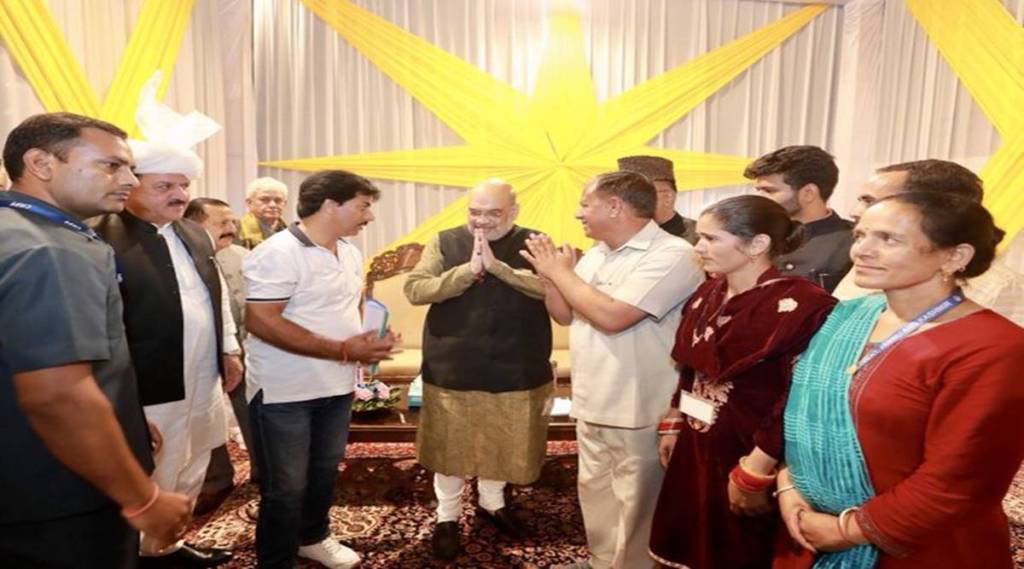 amit shah with Pahari amit shah with Pahari