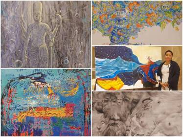 Some paintings from ASEAN-India artists' camp 