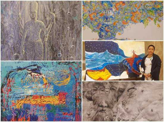 Some paintings from ASEAN-India artists' camp