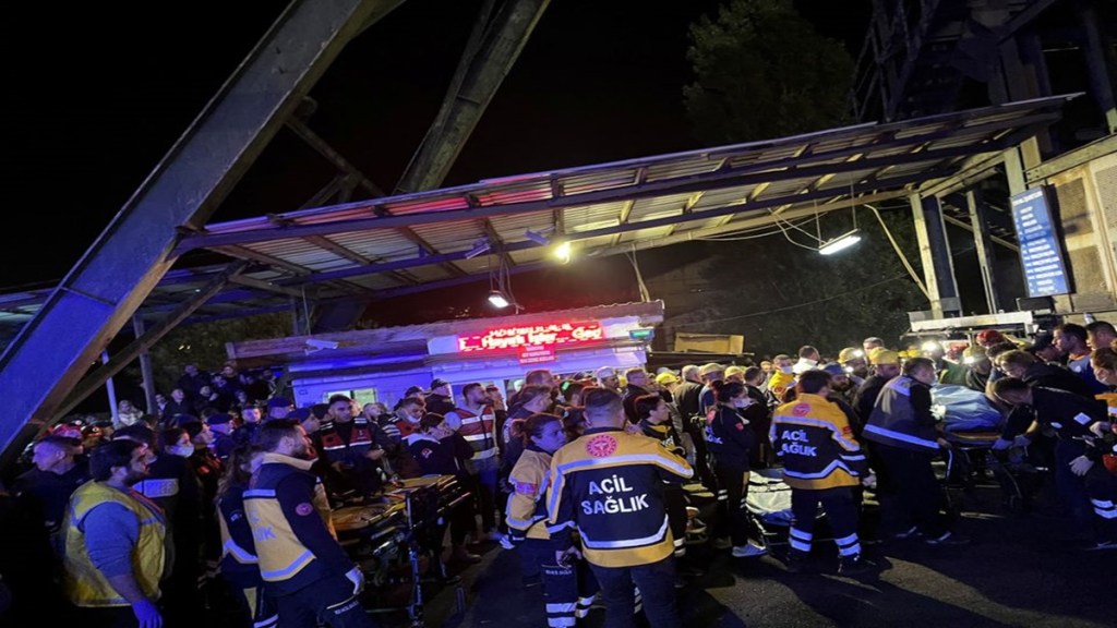 There were 110 miners working in the shaft when the explosion occurred Friday evening. (Reuters)