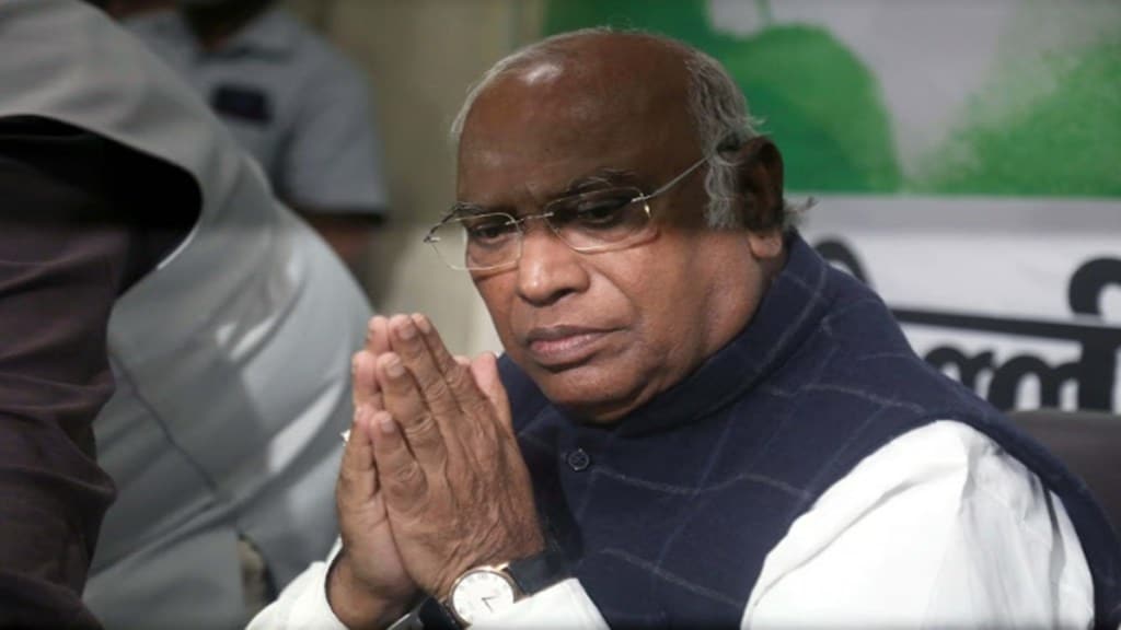 Congress president Mallikarjun Kharge in Delhi. (Express photo by Prem Nath Pandey | File)