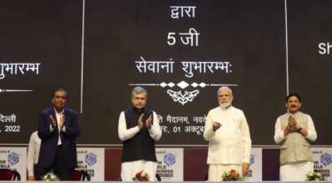 PM Modi underlined the fact that in India’s data tariffs are the lowest in the world. (Express photo by Praveen Khanna)