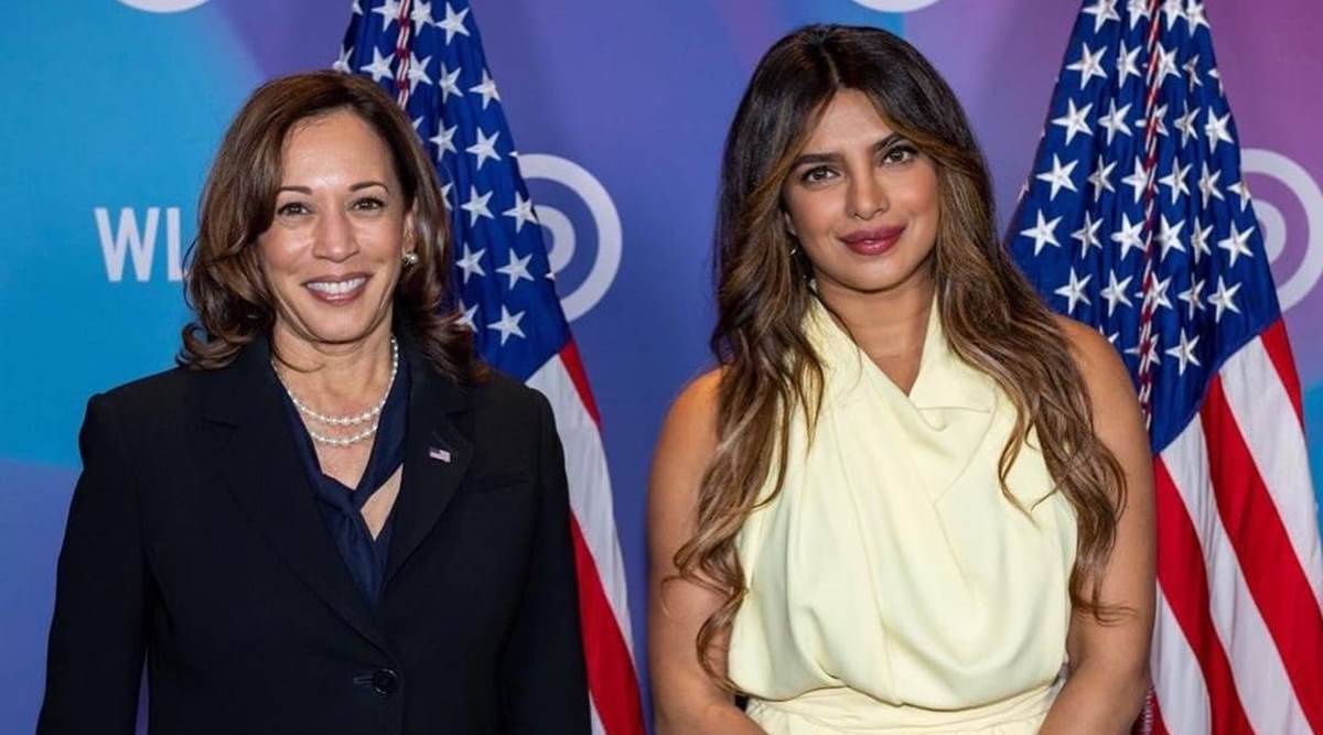 priyanka chopra kamala harris meet