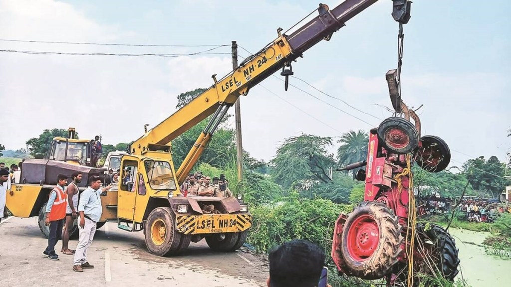 The tractor-trolley, carrying about 50 people, was on its way to Ghatampur after the passengers attended a "mundan" ceremony at the Chandrika Devi temple in Fatehpur. (Representative image: IE)
