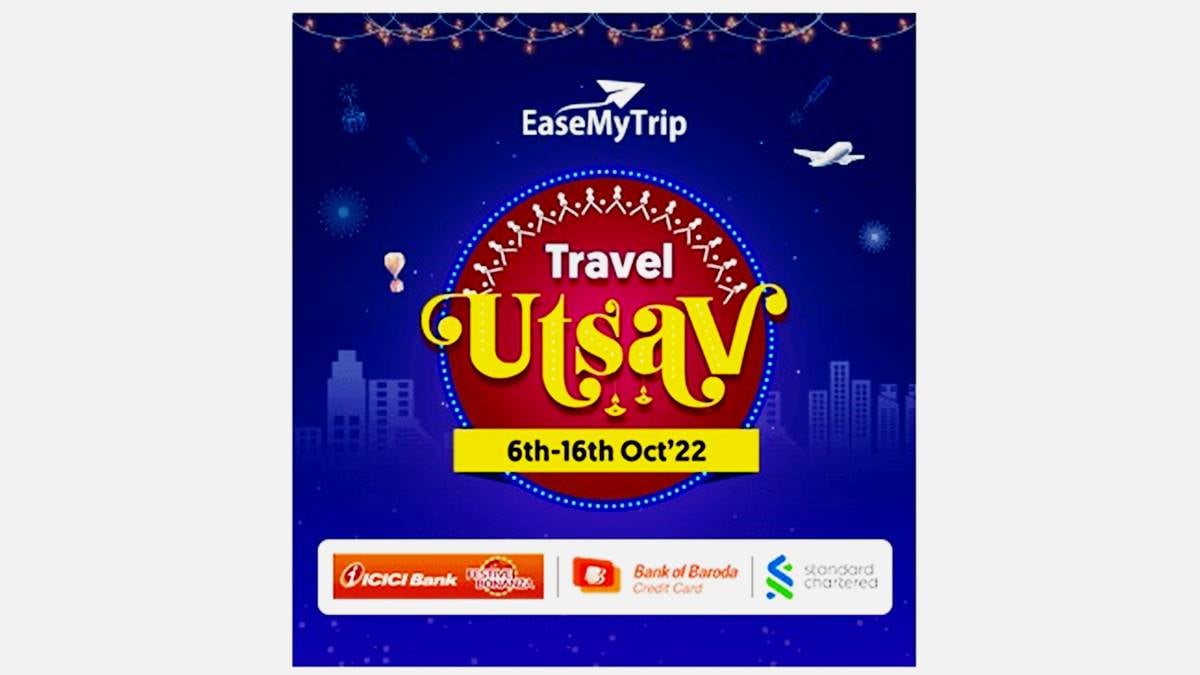EaseMyTrip, Travel Utsav sale, Discounts on flights, trains ticket discount, deals on hotels, Coupon Code