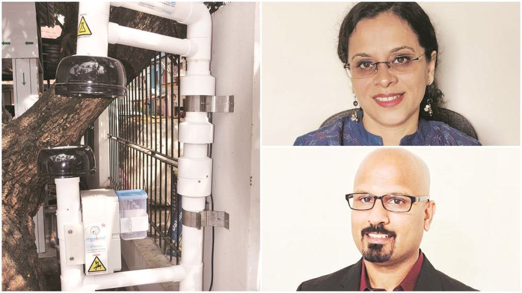 Satish Cherukumalli, co-founder & CEO, TrakItNow and (right) Jayeeta Chowdhury, programme director, India Health Fund