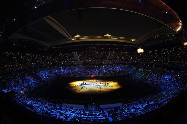 General view inside the stadium during the opening ceremony. (Reuters Photo)