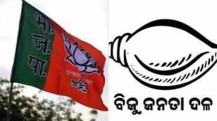 BJP and BJD flag