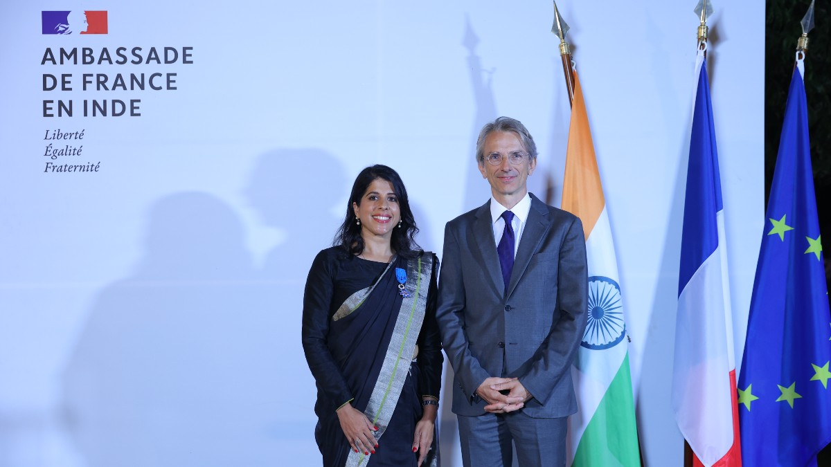 Director General of the Indo-French Chamber of Commerce, Payal Kanwar conferred the French National Order