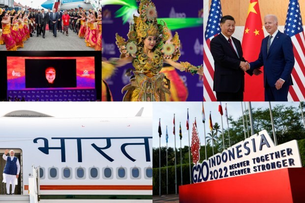 An upmarket Nusa Dua area in the resort island of Bali will be the epicentre of a global brainstorming event as leaders of some of the most powerful economies converge in Indonesia for the 2-day G20 Summit that begins from today.Prime Minister Narendra Modi, US President Joe Biden, Chinese President Xi Jinping, UK PM Rishi Sunak, Canadian PM Justin Trudeau have already reached the destination. The theme of the 2022 edition of G20 is 'Recover Together, Recover Stronger.'At a time when the global economic outlook seems to be very gloomy for 2023 with major players facing recessionary clouds, the G20 will serve as a critical platform for evolving a new strategy to fight the fresh challenges in the post-Covid world., The Russia-Ukraine war and its impact on the food situation will be keenly discussed.Check out all the buzz from Bali: