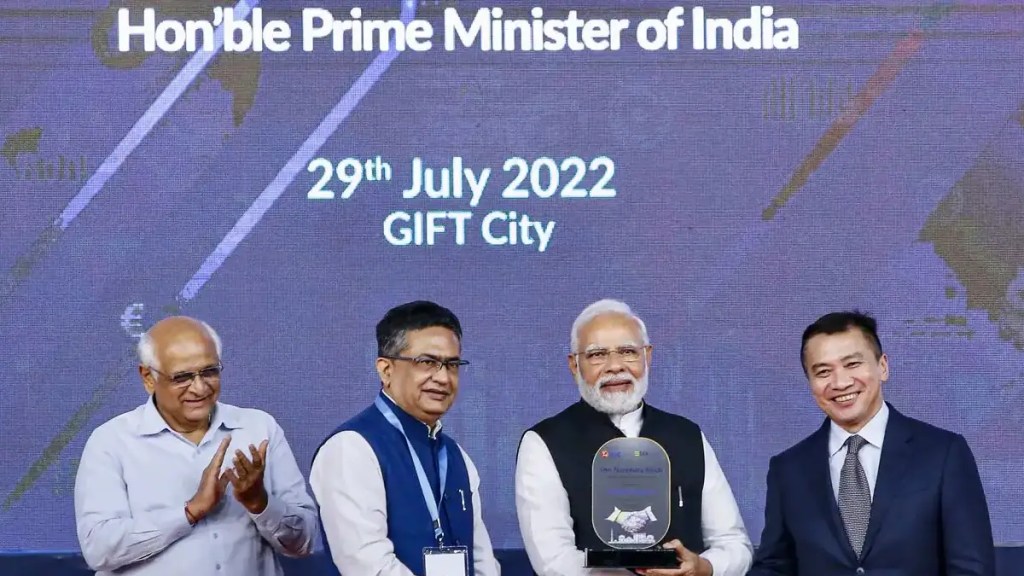 Narendra Modi started planning GIFT City in 2008, when he was still the state’s chief minister, and his ascension to prime minister in 2014 allowed him to give the project more policy help and a higher profile. Image: PTI