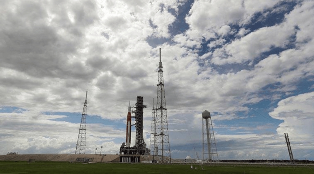NASA decided to keep the Orion spacecraft and the Space Launch System rocket at the pad.