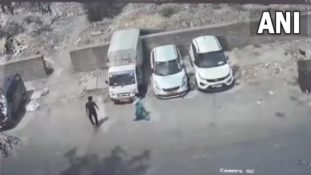 CCTV footage shared by news agency ANI from June this year shows the accused walking towards a ground with a bag that is alleged to have contained the body parts of the deceased. (Photo: ANI/ Video Screengrab)