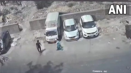 CCTV footage shared by news agency ANI from June this year shows the accused walking towards a ground with a bag that is alleged to have contained the body parts of the deceased. (Photo: ANI/ Video Screengrab)