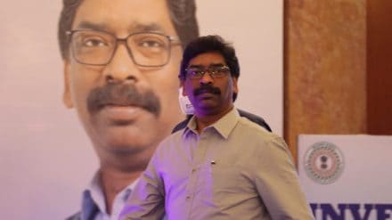 Jharkhand Chief Minister Hemant Soren in New Delhi. (Express photo by Prem Nath Pandey/File)
