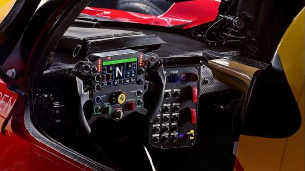 ferrari 499p cockpit