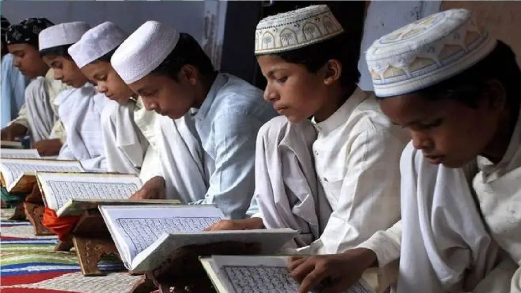All conversations between the student and the professor in the class are in Sanskrit.