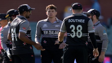 The win over Ireland saw New Zealand grab the top spot with seven points and a net run-rate of +2.113. (Twitter/ICC) The win over Ireland saw New Zealand grab the top spot with seven points and a net run-rate of +2.113. (Twitter/ICC)