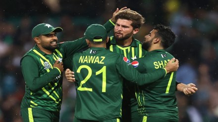 Pakistan tema celebrate a wicket during the match against South Africa. (Photo: Twitter/ICC) Pakistan tema celebrate a wicket during the match against South Africa. (Photo: Twitter/ICC)