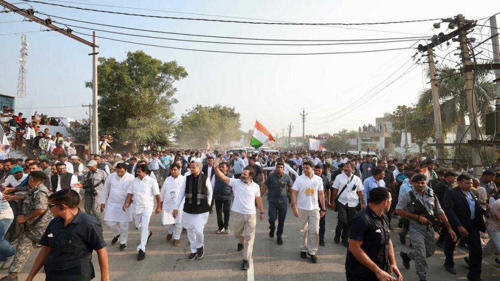 Congress leader Rahul Gandhi and Rajasthan Chief Minister Ashok Gehlot during the Bharat Jodo Yatra in Rajasthan. (Photo: Facebook/AshokGehlot.Rajasthan) Congress leader Rahul Gandhi and Rajasthan Chief Minister Ashok Gehlot during the Bharat Jodo Yatra in Rajasthan. (Photo: Facebook/AshokGehlot.Rajasthan)