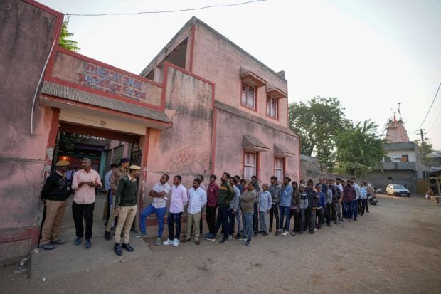 Among the prominent people who voted till now include former Gujarat CM and BJP leader Vijay Rupani, state BJP chief CR Paatil, BJP candidate from Jamnagar (North) Rivaba Jadeja, Gujarat AAP president Gopal Italia, among others. (Image/PTI)