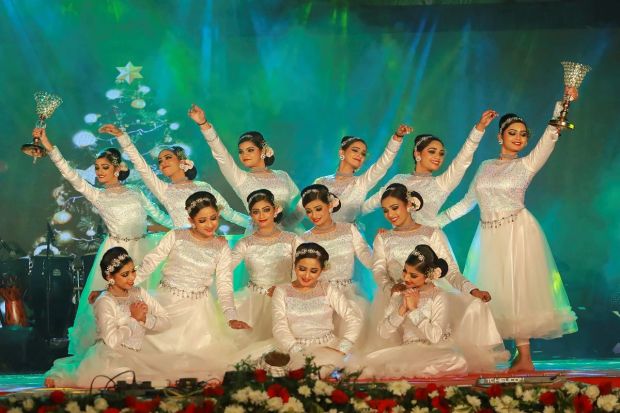 Students perform during Christmas celebrations at a school in Kozhikode, India on Friday evening. (Image: PTI)