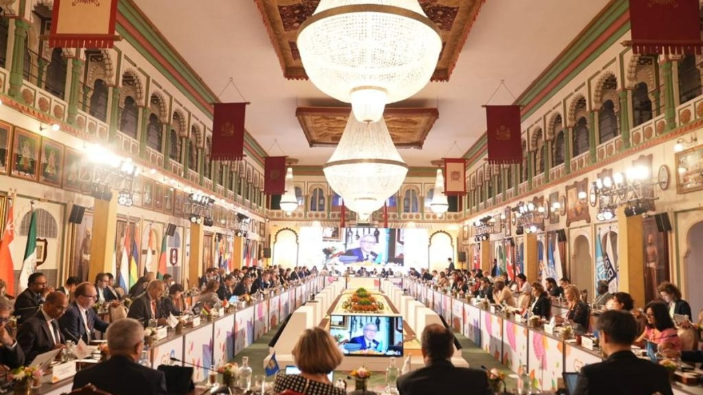 Amitabh Kant offers overview of India’s G20 priorities on Day 3 of the 1st Sherpa Meeting at Udaipur Amitabh Kant offers overview of India’s G20 priorities on Day 3 of the 1st Sherpa Meeting at Udaipur