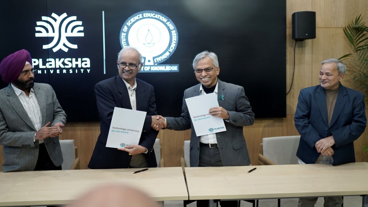 The MoU was signed by Rudra Pratap, founding vice chancellor, Plaksha University and Jayaraman Gowrishankar, director, IISER Mohali. The MoU was signed by Rudra Pratap, founding vice chancellor, Plaksha University and Jayaraman Gowrishankar, director, IISER Mohali.