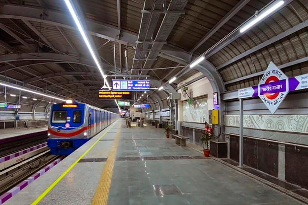 Prime Minister Narendra Modi virtually inaugurated the Joka-Tarattala section of the Kolkata Metro on December 30, 2022. The project is part of the Joka-Esplanade Purple Line. The elevated portion of the project, which spans 9.2 kilometres long, was completed through the use of 110 UTS HH rail. The Indian Railways has spent ₹2,477.25 crores for completing the 6.5 km stretch.(PTI Photo)