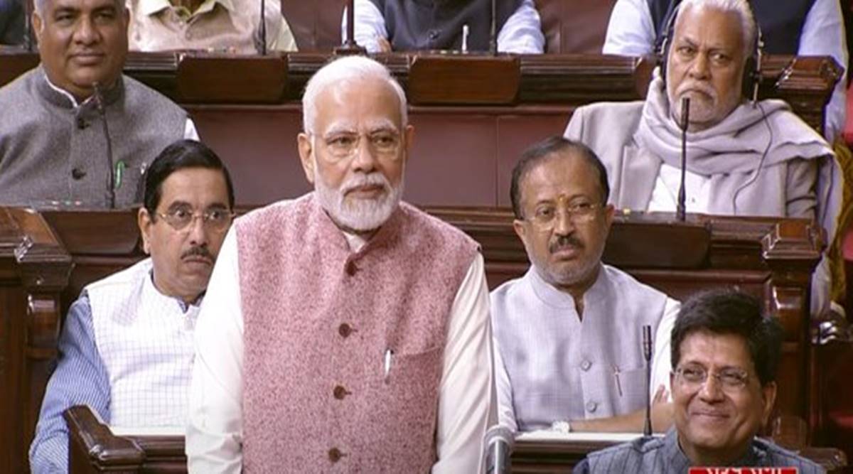 PM Modi in parliament
