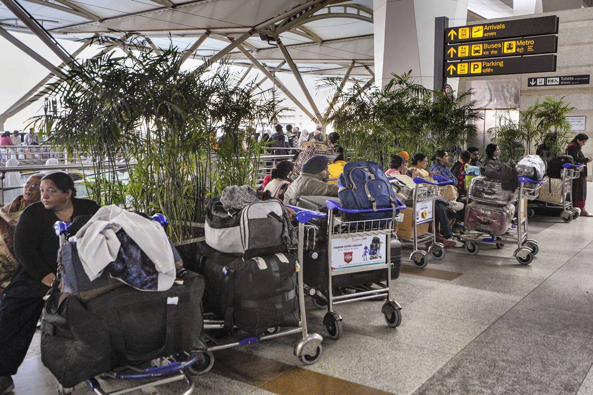 New Delhi: Crowd at T3 IGI Airport departure, in New Delhi. (PTI Photo)