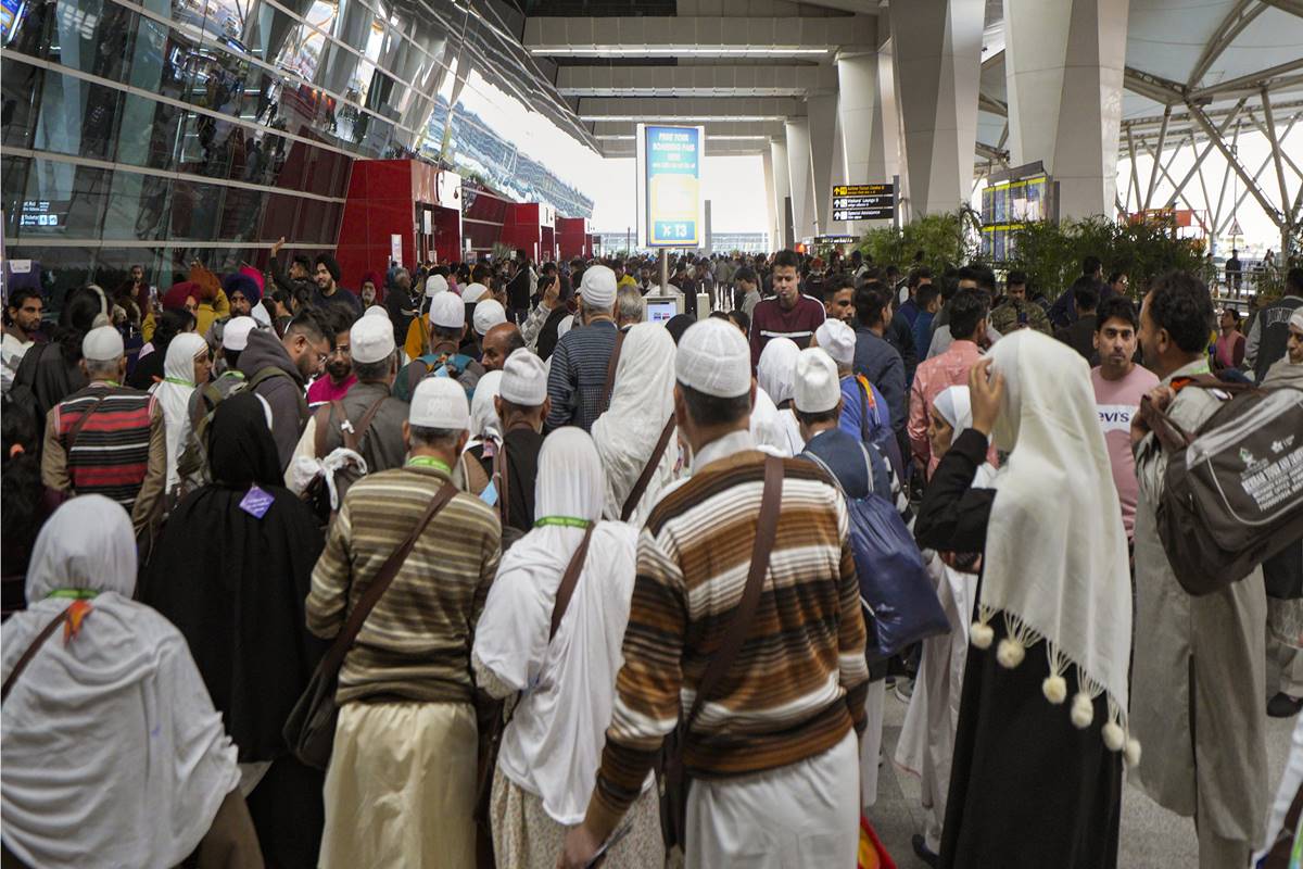 New Delhi: Crowd at T3 IGI Airport departure, in New Delhi. (PTI Photo)