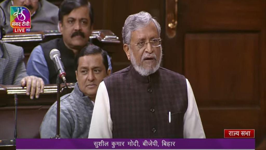 Bharatiya Janata Party (BJP) MP Sushil Kumar Modi. (Photo: Screengrab via Sansad TV/ YouTube)