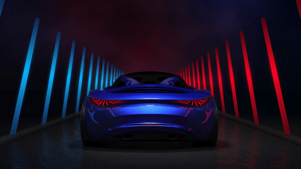 Axalta Techno Blue Car
