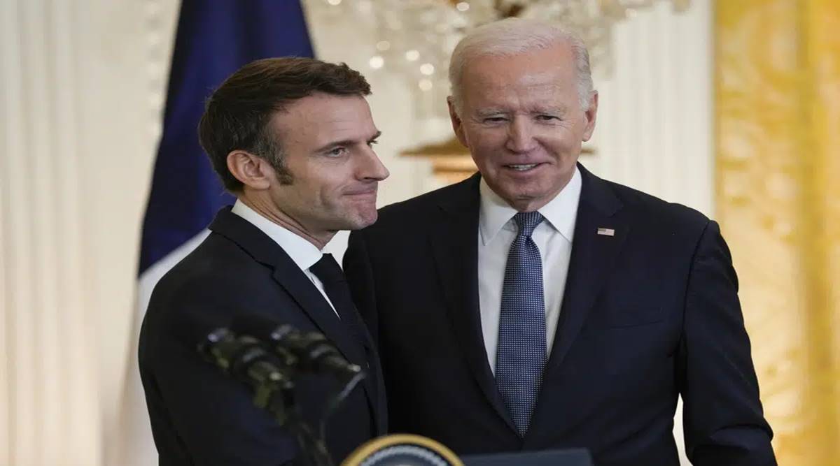 Joe Biden, Emmanuel Macron vow unity against Russia, discuss trade row ...