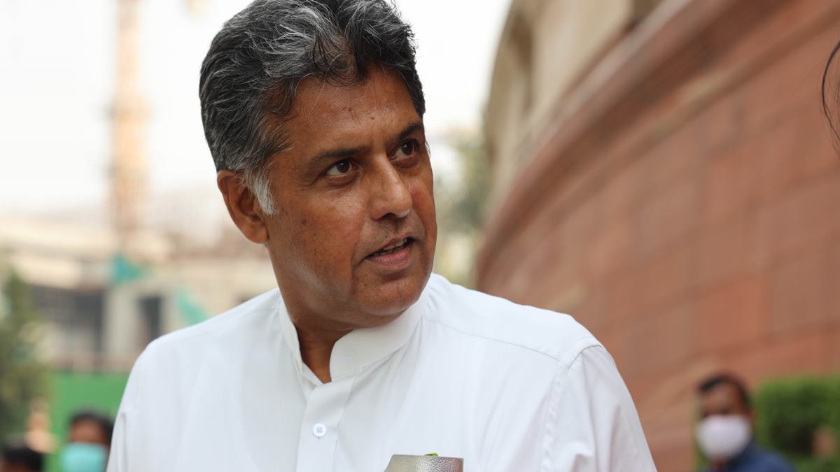 Congress MP Manish Tewari at Parliament during the second part of Budget Session, in New Delhi. (Express Photo | File)