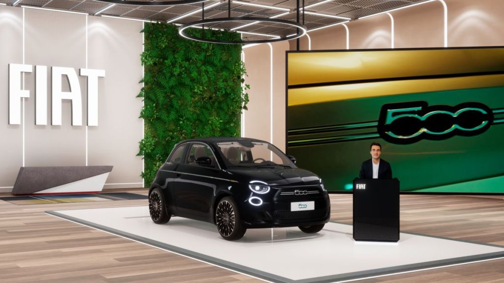 fiat 500 at metaverse store
