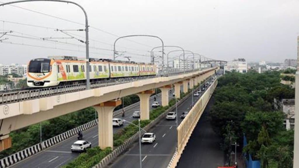 Even as the flyover highway was built at the height of nine metres, the metro has been built at the height of 20 metres. (PIB)