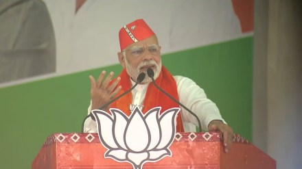 PM Modi was addressing a rally in Kankrej village of Banaskantha district, where voting for the second phase of Gujarat Assembly polls will be held on December 5. (Photo: Twitter/BJP)