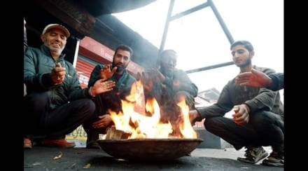 srinagar coldest night