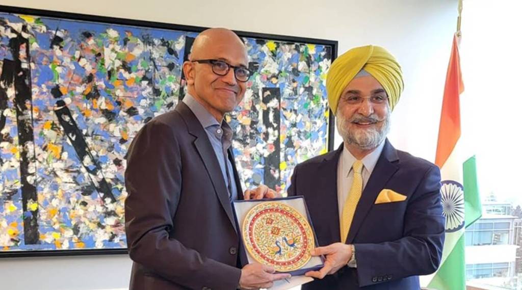 taranjit singh sandhu with satya nadella taranjit singh sandhu with satya nadella