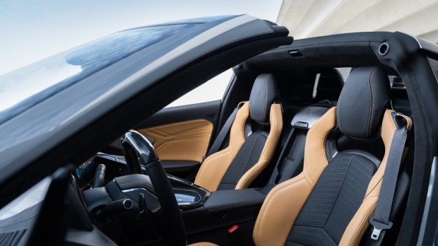 There’s no plug-in charging for the E-Ray’s battery system as the battery is charged via regenerative energy from coasting and braking, as well as during normal driving.