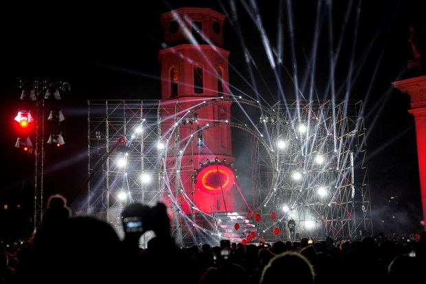 Vilnius is an important European city. Visual of light show (Reuters photo)
