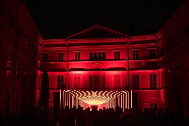 Visual of a light installation during the 