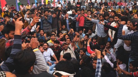 BBC Modi film row Protests at Jamia after 4 arrested ahead of Gujarat riots documentary screening (1)