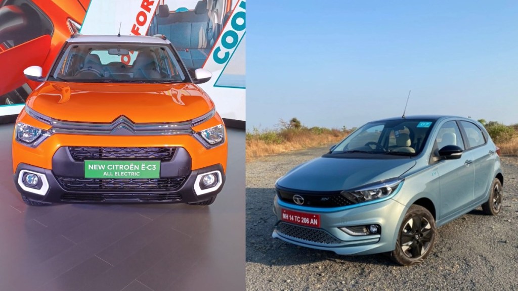 The Citroen eC3 with its larger battery pack claims 5kms more than the Tiago EV.
